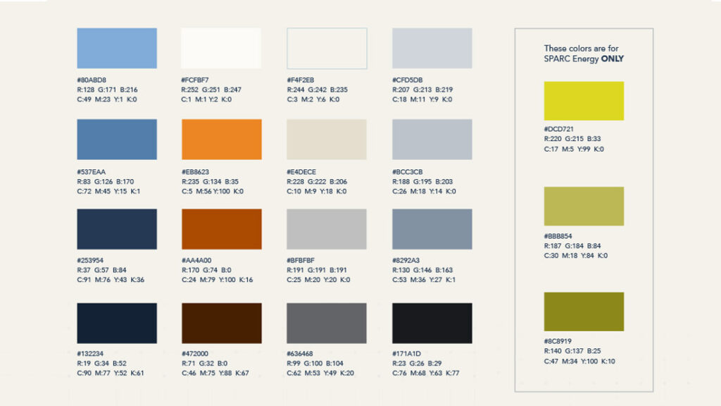 Sparc brand color updates