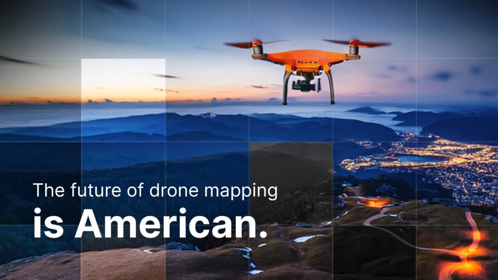 Smartdrone drone flying over an uncharted area