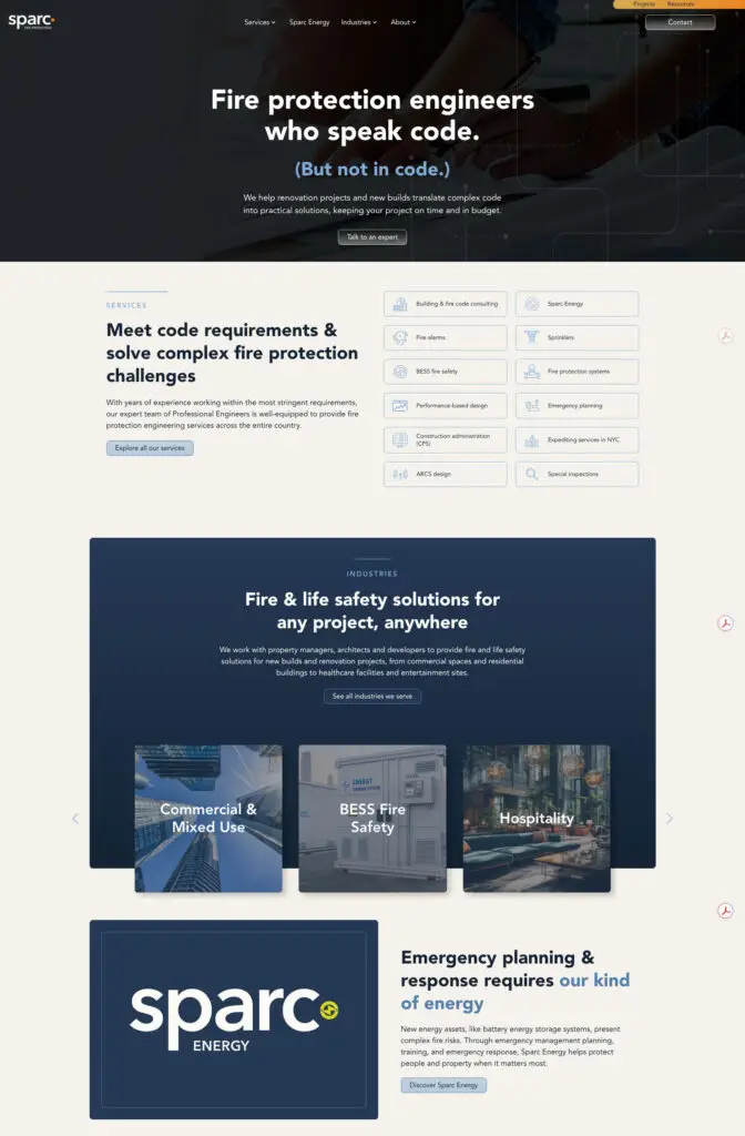 full screenshot of website