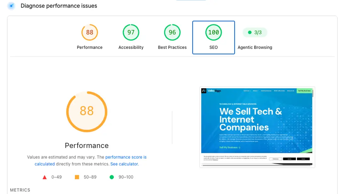 Web metrics
