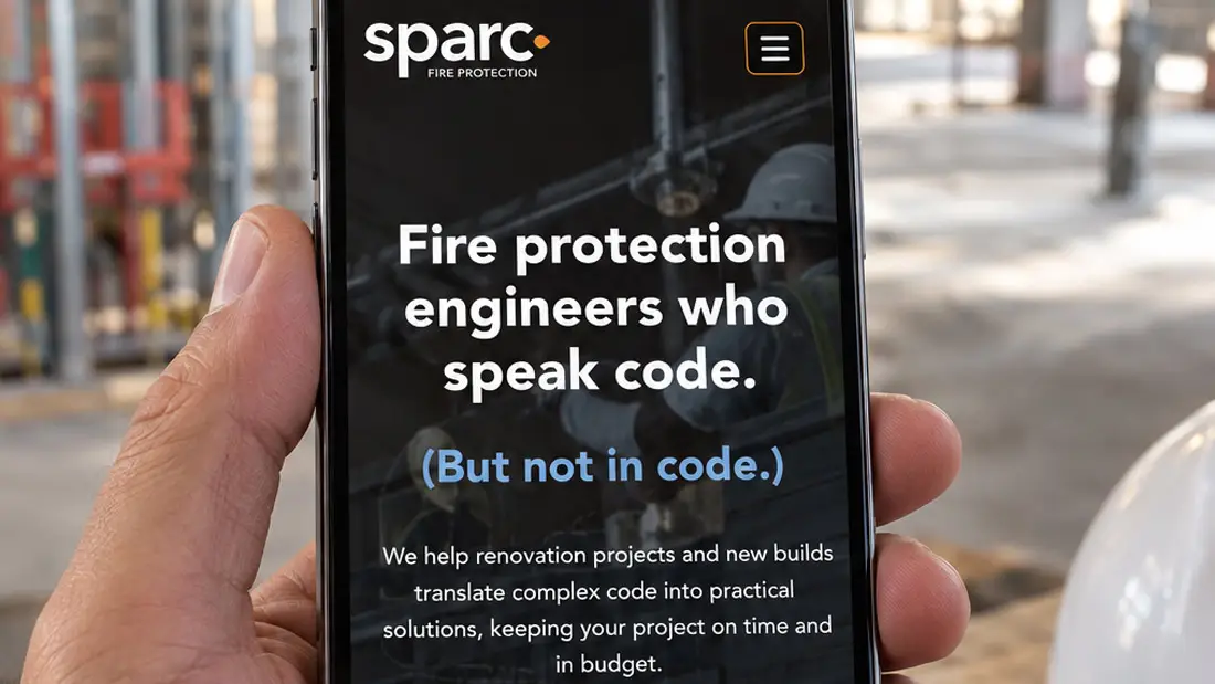 Sparc mobile site on a phone